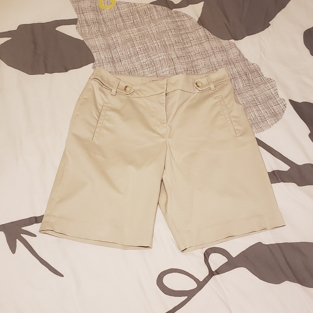 Ann Taylor Loft - Khaki Bermuda Shorts